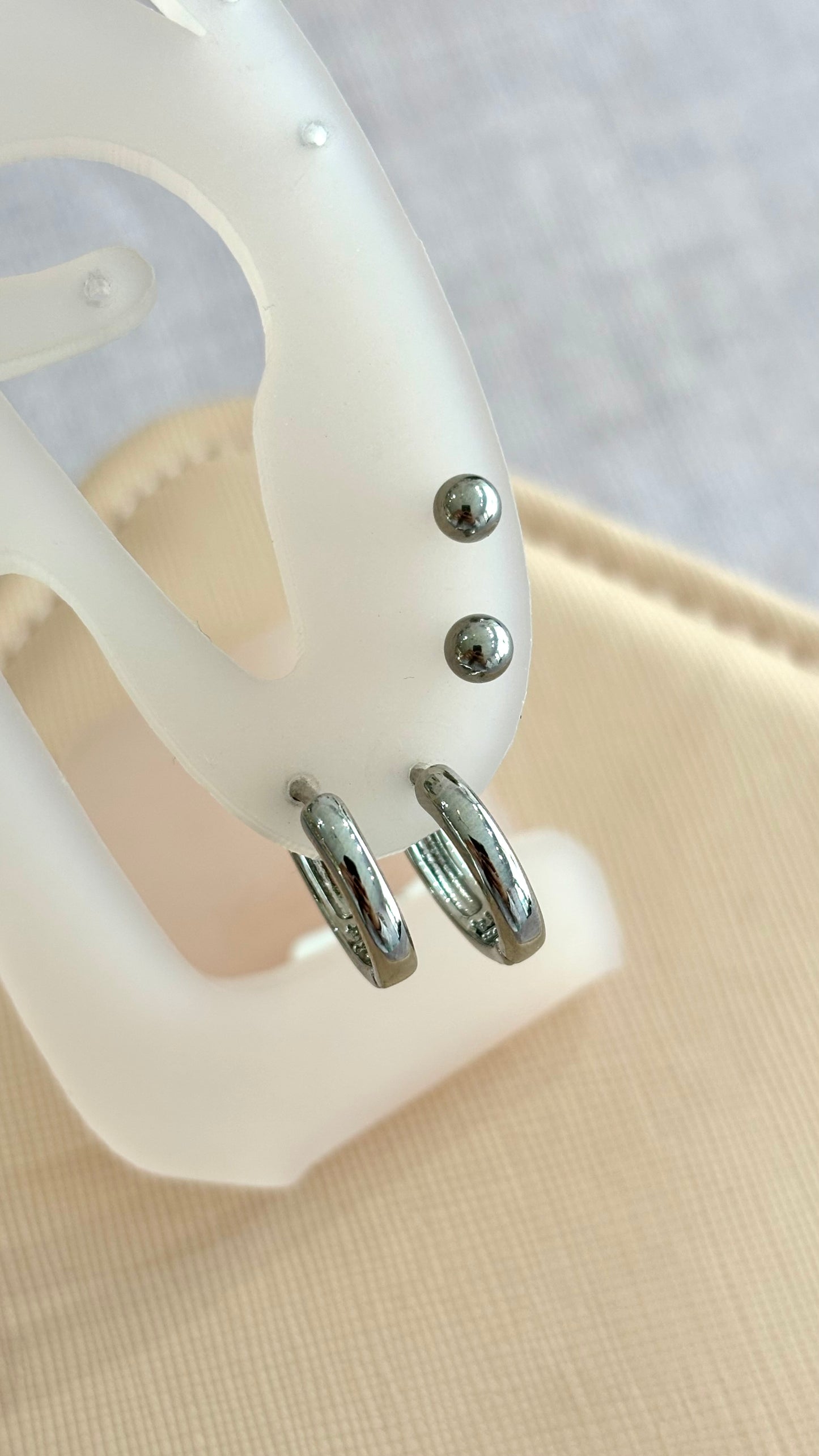 Arracadas plateadas lisas