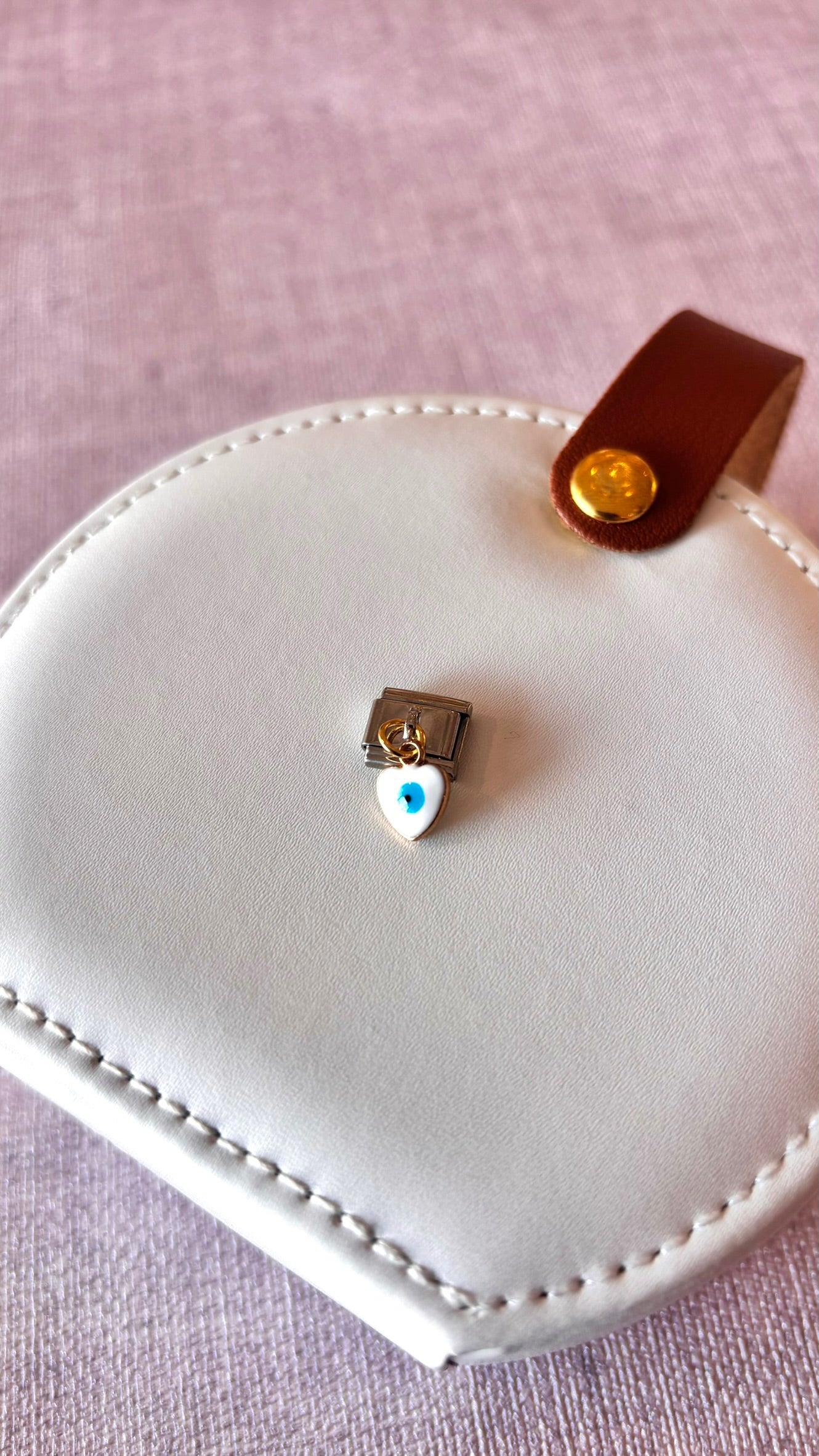 Charm colgante corazón ojo turco